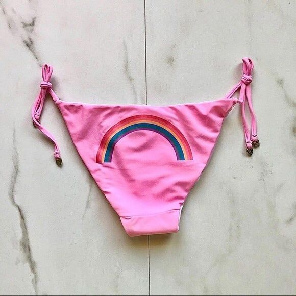 NWT Wildfox Rainbow Sea Shell Pink Bikini Bottom - Picture 9 of 12